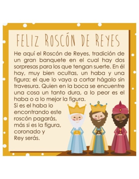 TARJETA ROSCON DE REYES - DEKORA