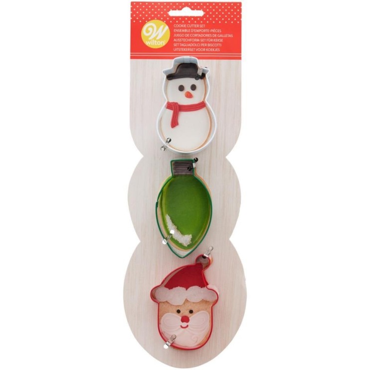 CORTADORES GALLETAS MUÑECO DE NIEVE SET 3 - WILTON 2