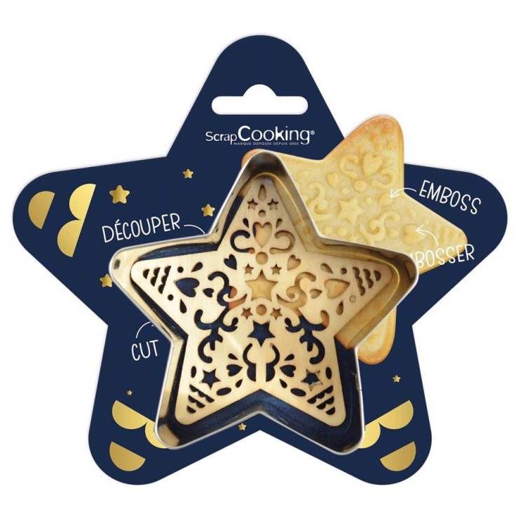 CORTADOR CON SELLO ESTRELLA NAVIDAD - SCRAPCOOKING