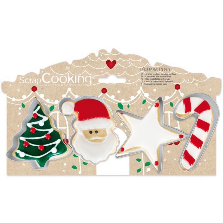 CORTADORES GALLETAS NAVIDAD SET 4 - SCRAPCOOKING