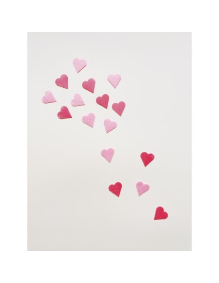 CORAZONES OBLEA ROJO/ROSA 495UDS. 2CM - DEKORA