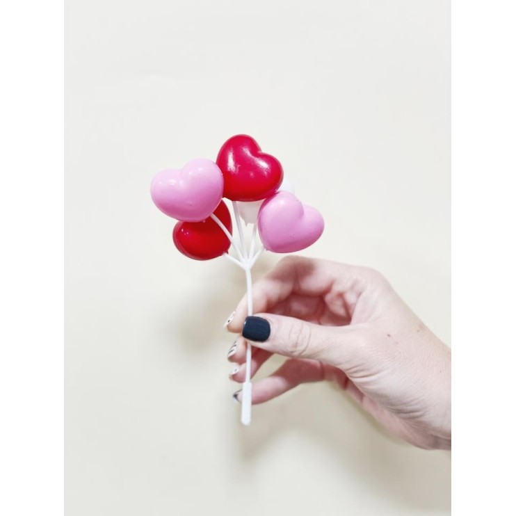 SET DECORACIÓN PLÁSTICO CORAZONES - DEKORA