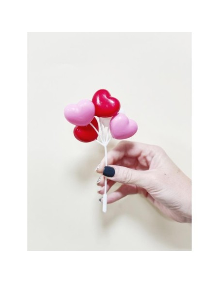 SET DECORACIÓN PLÁSTICO CORAZONES - DEKORA