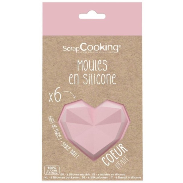 MOLDE SILICONA CORAZONES - SCRAPCOOKING