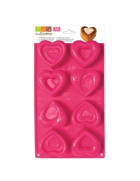 MOLDE SILICONA CORAZONES - SCRAPCOOKING