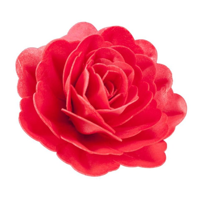 ROSA GIGANTE ROJA OBLEA 12 5CM - DEKORA 