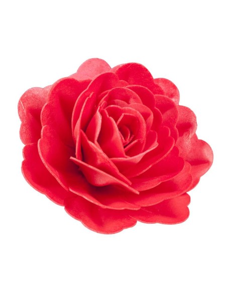 ROSA GIGANTE ROJA OBLEA 12 5CM - DEKORA 