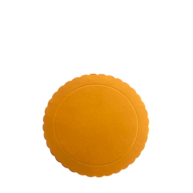 PLATO REDONDO ONDULADO DORADO 20CM
