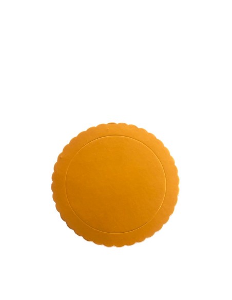 PLATO REDONDO ONDULADO DORADO 20CM