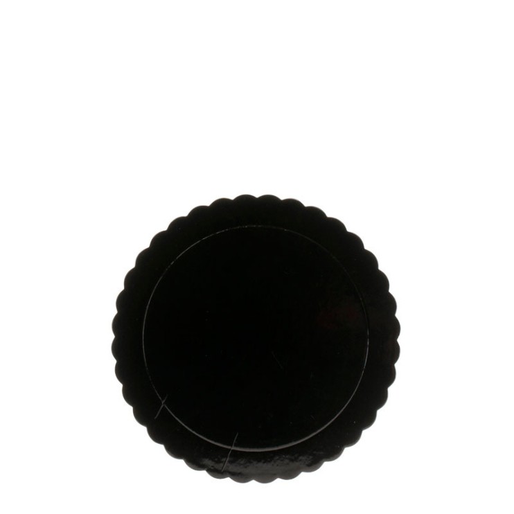 PLATO REDONDO ONDULADO NEGRO 20CM