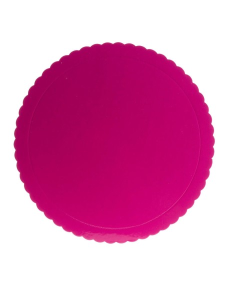 PLATO REDONDO ONDULADO FUCSIA 30CM