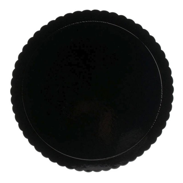 PLATO REDONDO ONDULADO NEGRO 35CM