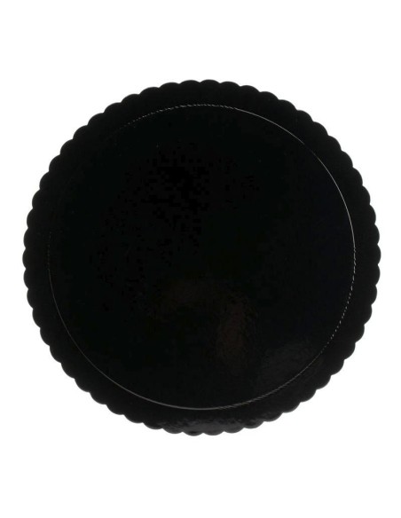 PLATO REDONDO ONDULADO NEGRO 35CM