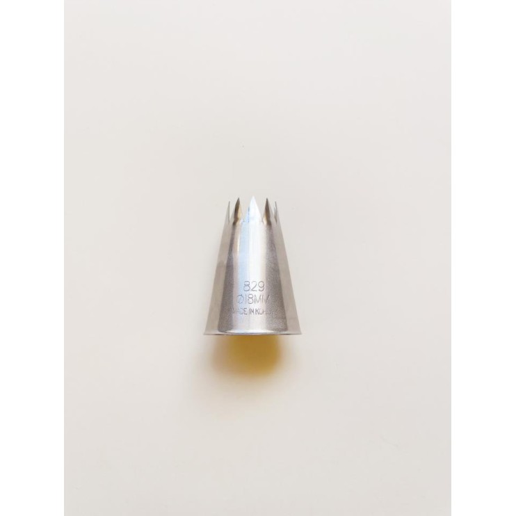 BOQUILLA ESTRIADA INOX 18MM/7 DIENTES  - DEKORA
