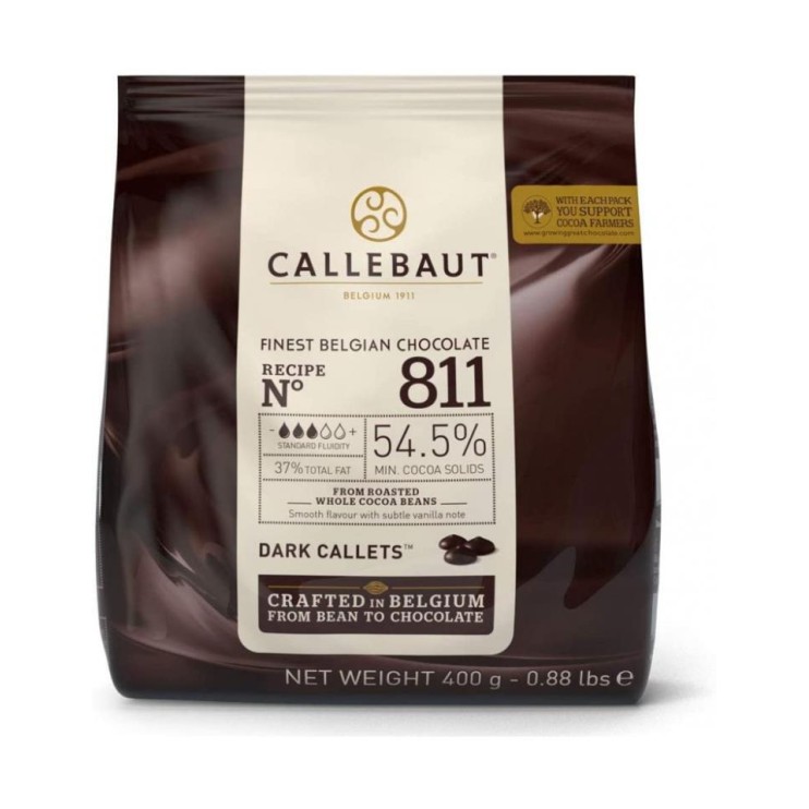 COBERTURA DE CHOCOLATE 54 5  400GR - CALLEBAUT