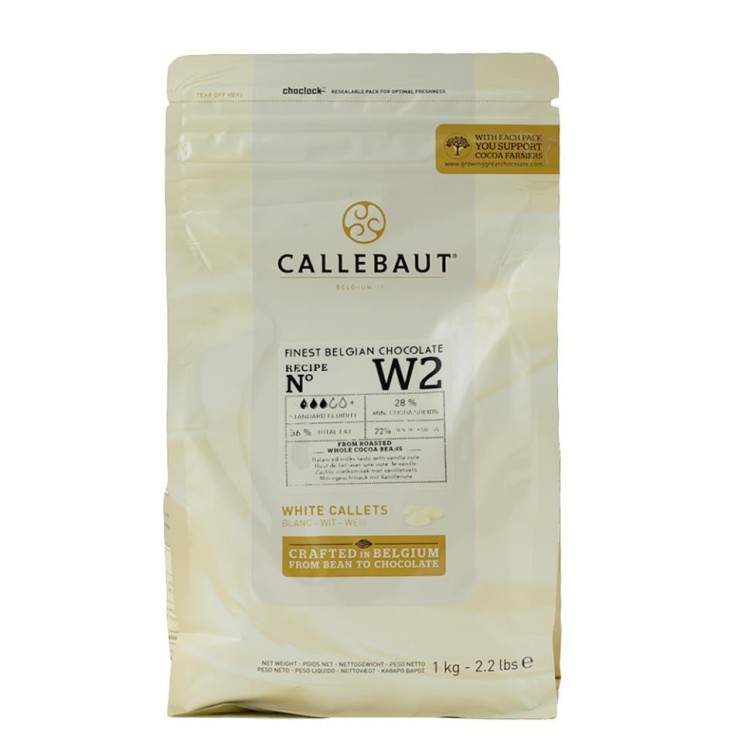 COBERTURA DE CHOCOLATE BLANCO 1KG - CALLEBAUT