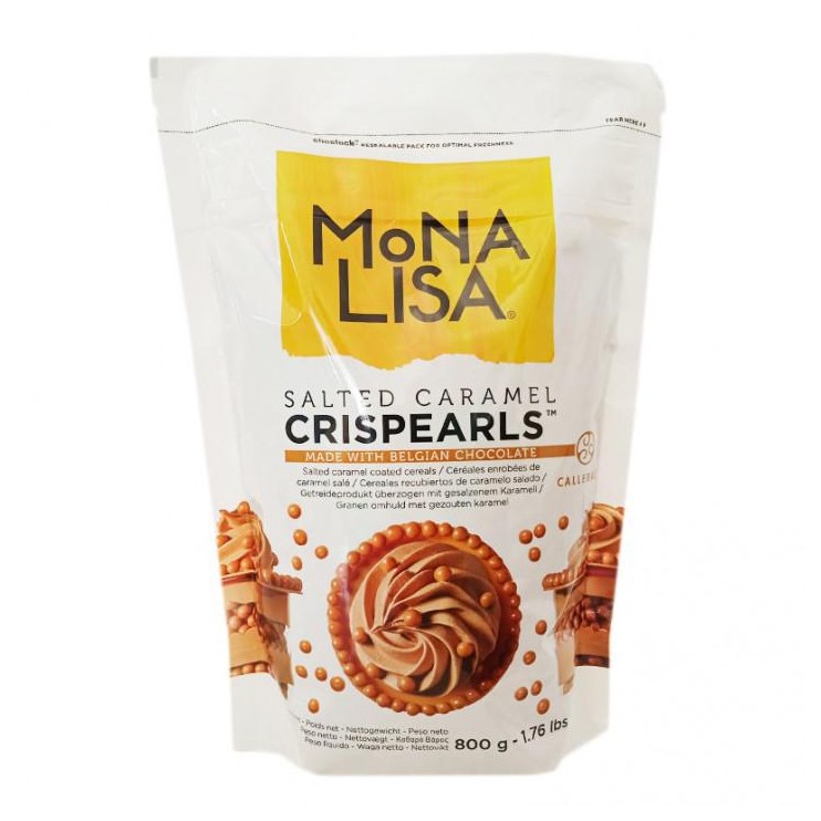 PERLAS CRUJIENTES CARAMELO SALADO 800G - MONA LISA
