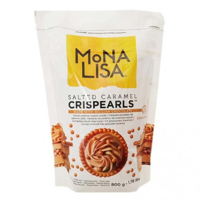 PERLAS CRUJIENTES CARAMELO SALADO 800G - MONA LISA
