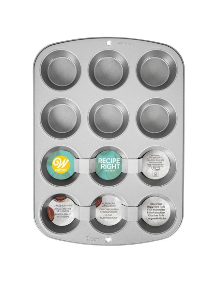 BANDEJA PARA HORNEAR MUFFINS 12 CAVIDADES - WILTON