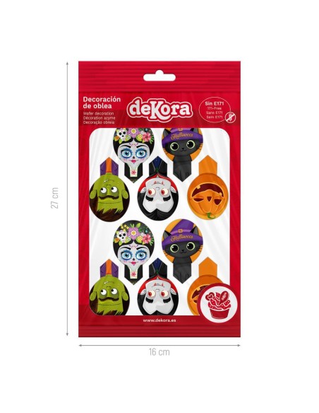 20 DEKORAPIN OBLEA HALLOWEEN 6 5X4CM - DEKORA 
