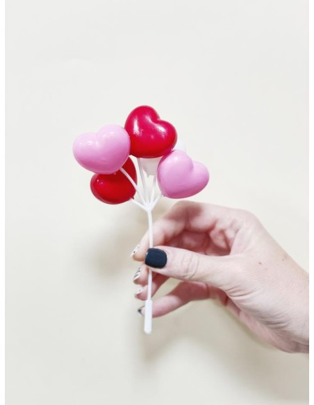 SET DECORACIÓN PLÁSTICO CORAZONES - DEKORA