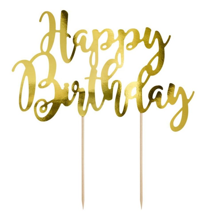 TOPER HAPPY BIRTHDAY ORO - PARTYDECO 