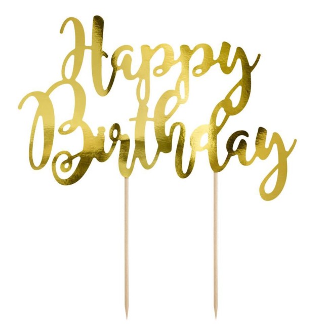 TOPER HAPPY BIRTHDAY ORO - PARTYDECO 