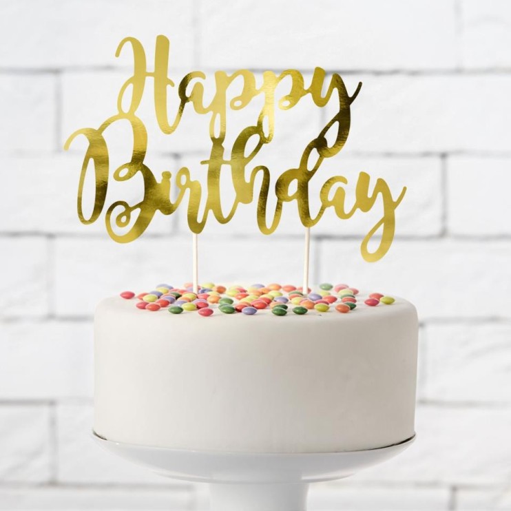 TOPER HAPPY BIRTHDAY ORO - PARTYDECO  2