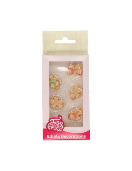 SET DECORACIONES MUÑECO DE JENGIBRE - FUNCAKES