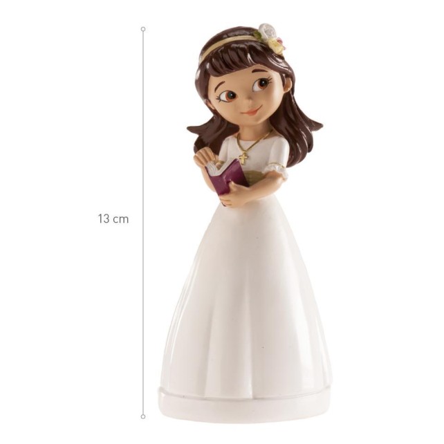 MUÑECA TARTA COMUNION DIADEMA 13CM - DEKORA