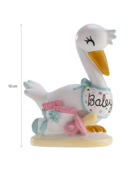 BAUTIZO CIGÜEÑA BABY 10CM - DEKORA