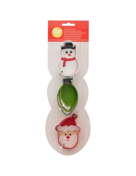 CORTADORES GALLETAS MUÑECO DE NIEVE SET 3 - WILTON