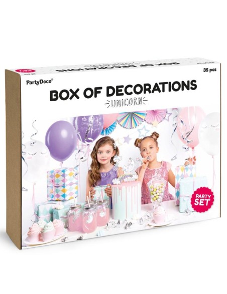 SET DECORACIONES FIESTA UNICORNIO - PARTYDECO