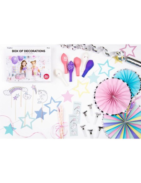 SET DECORACIONES FIESTA UNICORNIO - PARTYDECO