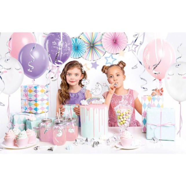 SET DECORACIONES FIESTA UNICORNIO - PARTYDECO