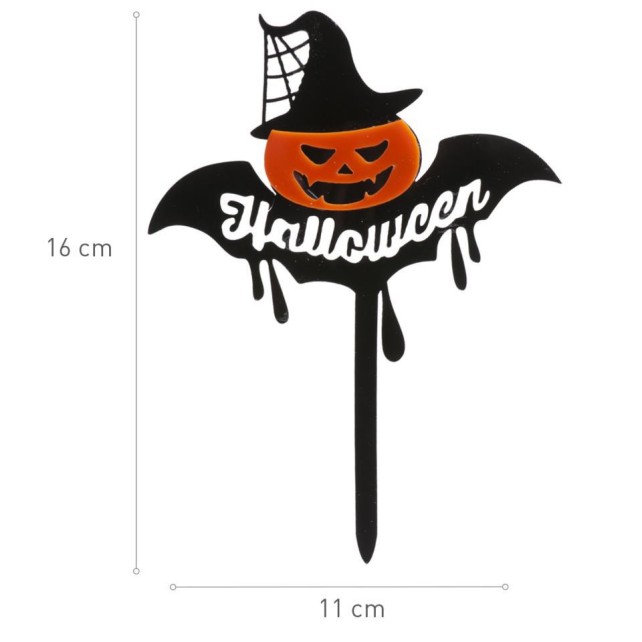 CAKE TOPPER HALLOWEEN CALABAZA 16X11CM - DEKORA 