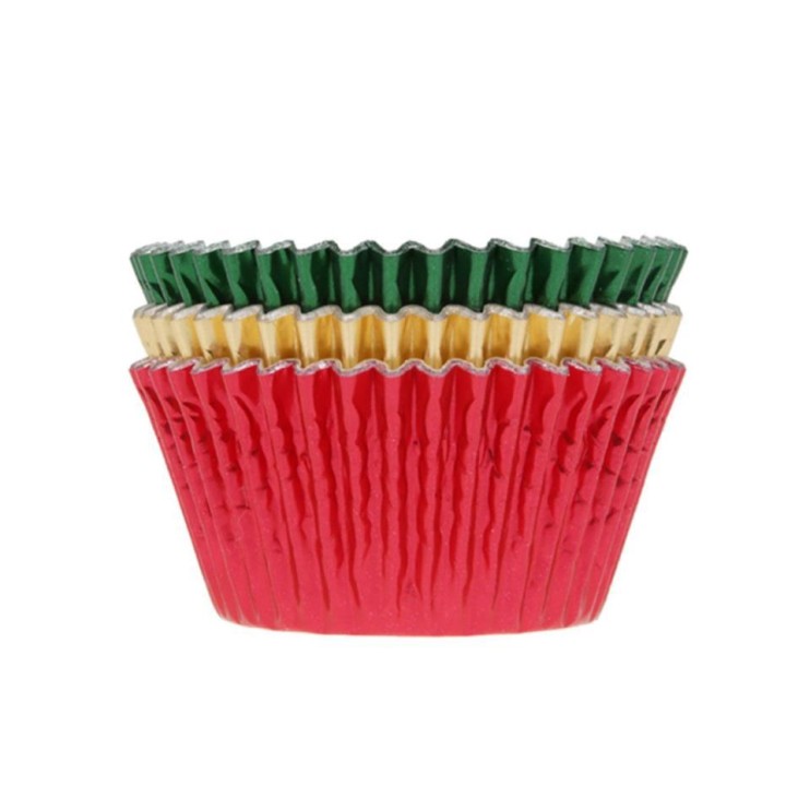 CÁPSULAS MUFFINS ROJA/VERDE/ORO - HOUSE OF MARIE