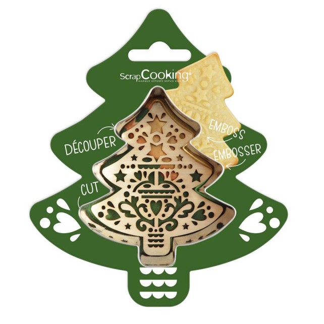 CORTADOR CON SELLO ARBOL NAVIDAD - SCRAPCOOKING