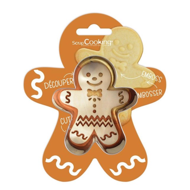 CORTADOR CON SELLO MUÑECO JENGIBRE - SCRAPCOOKING
