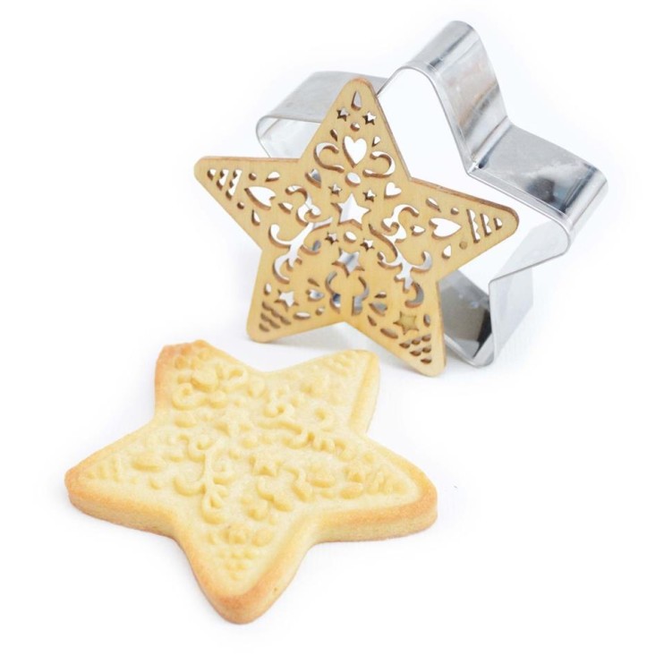 CORTADOR CON SELLO ESTRELLA NAVIDAD - SCRAPCOOKING 2