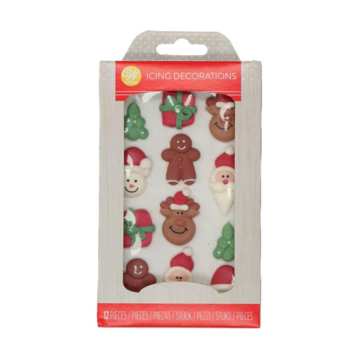 DECORACIONES DE AZUCAR NAVIDAD SET/12 - WILTON
