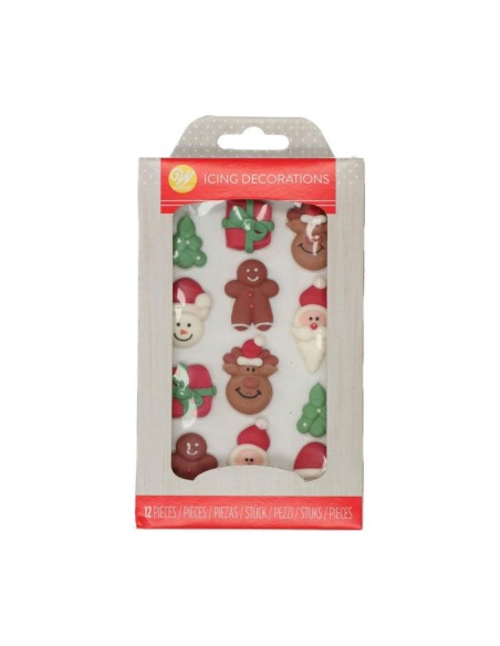 DECORACIONES DE AZUCAR NAVIDAD SET/12 - WILTON