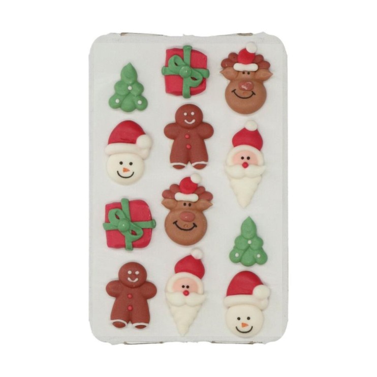DECORACIONES DE AZUCAR NAVIDAD SET/12 - WILTON 2