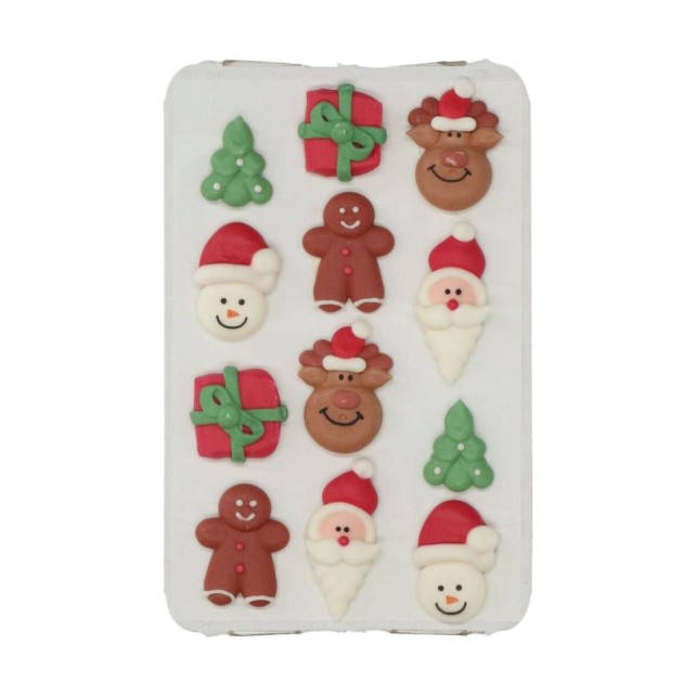 DECORACIONES DE AZUCAR NAVIDAD SET/12 - WILTON