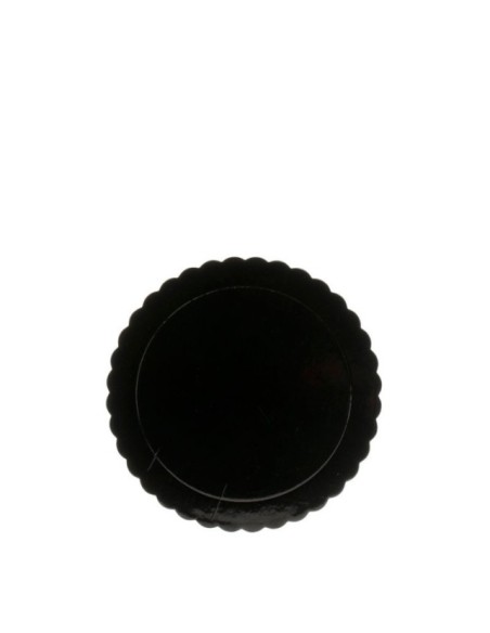 PLATO REDONDO ONDULADO NEGRO 20CM