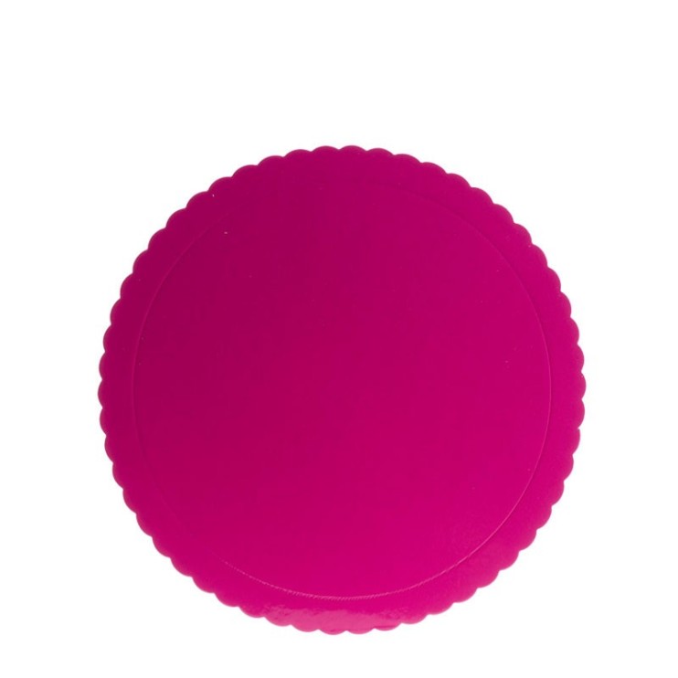 PLATO REDONDO ONDULADO FUCSIA 25CM