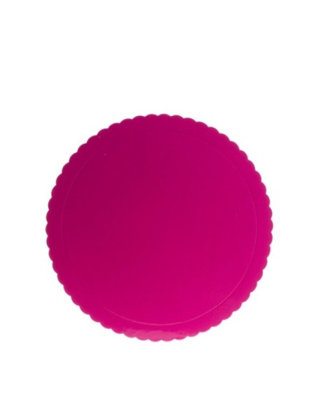 PLATO REDONDO ONDULADO FUCSIA 25CM