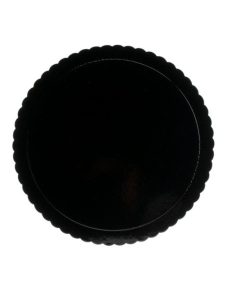 PLATO REDONDO ONDULADO NEGRO 30CM