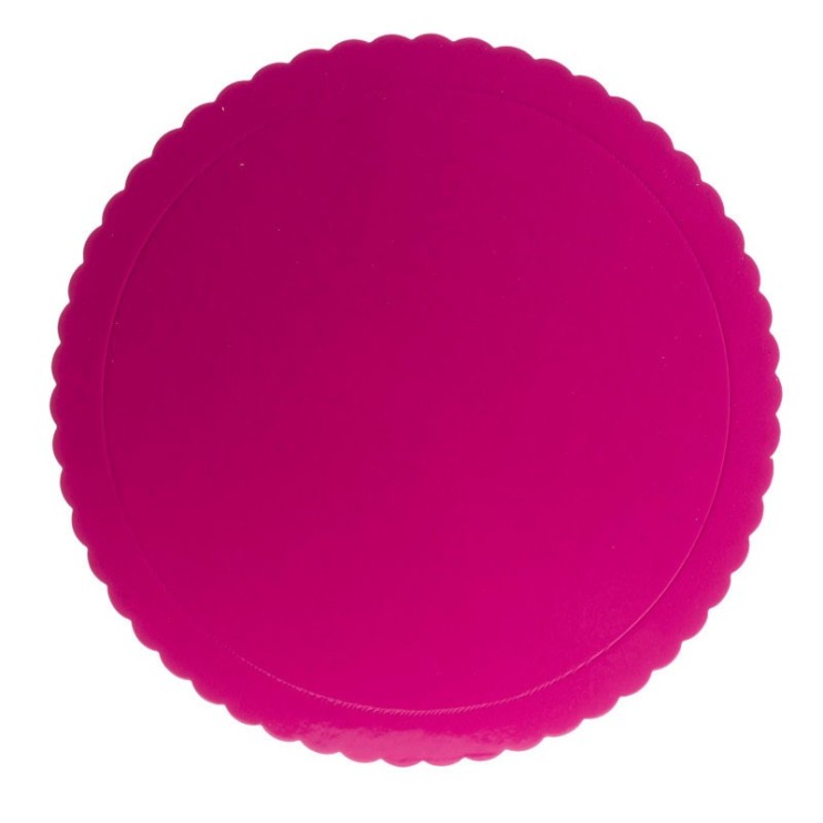 PLATO REDONDO ONDULADO FUCSIA 30CM