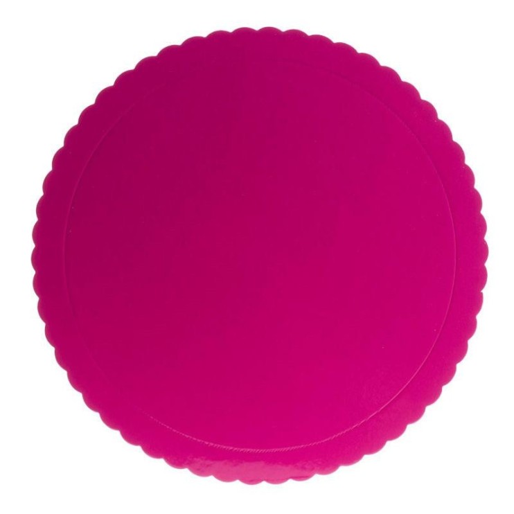PLATO REDONDO ONDULADO FUCSIA 35CM